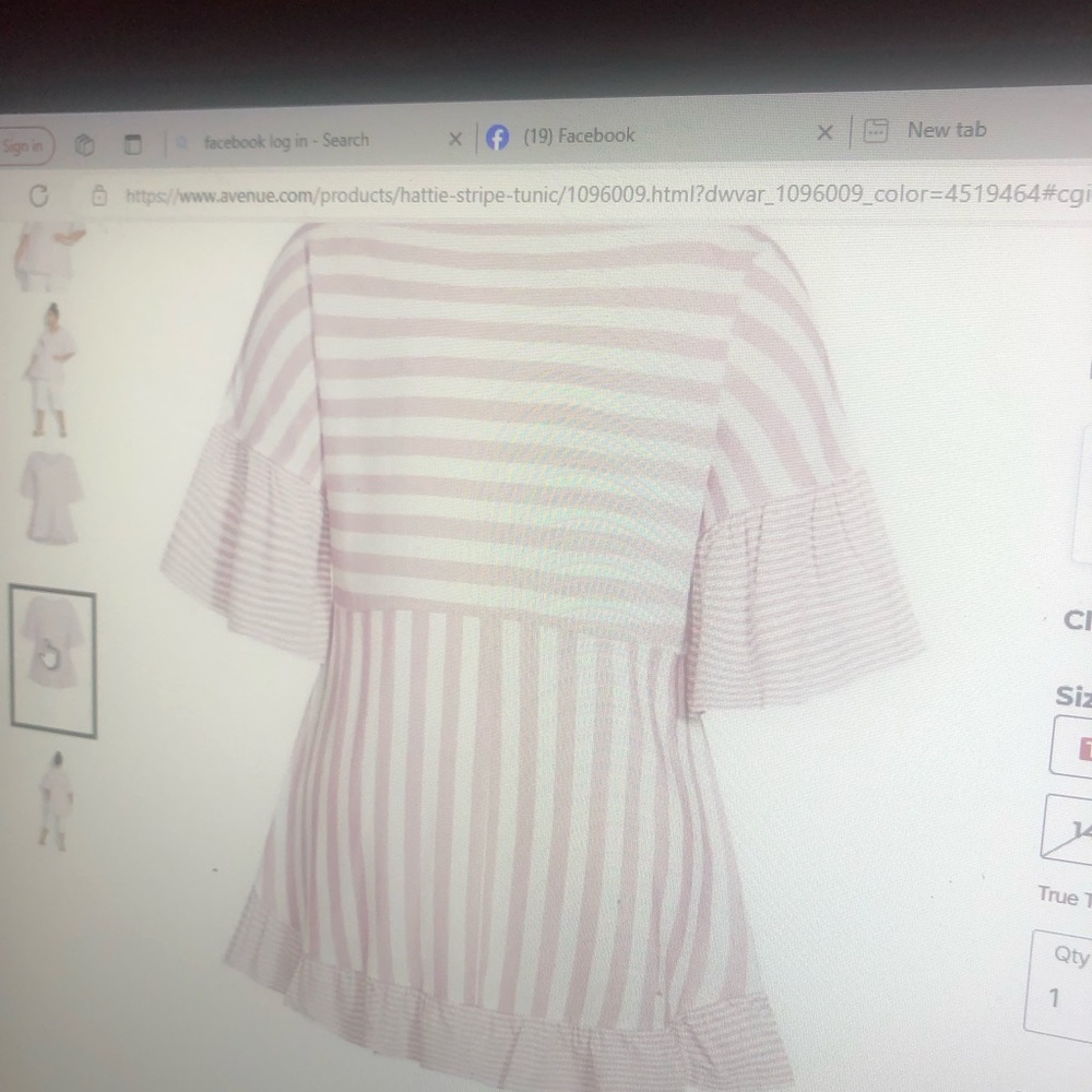 L.B. Evans Pink Striped Women's Top